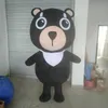 Vente d'usine discount costume de mascotte d'ours noir Performance Carnaval Taille adulte