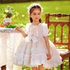 Mädchen Kleider Mädchen Kleid 2023 Sommer Baby Spitze Blumen Bögen Blase Hülse Spanien Lolita Prinzessin kinder Kleidung