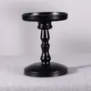 Candle Holders 3pcs Column Black Metal Great Decoration for Family Anniversary Anniversary Party 230420