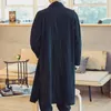 Men's Trench Coats #4318 Kimono Cotton Linen Coat Men Plus Size 4XL Loose Chinese Style Long Mens Vintage Windbreaker Casual Jacket