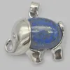 Colares pendentes Lapis Stone Gem Bead Elephant Animal Jewelry S3257