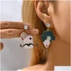 Charme Européen Et Américain Transfrontalier Nouvelles Décorations De Noël Oreille Acupuncture Creative Couleur Forêt Homme Poupée Boucles D'oreilles Si Dhgarden Dhlcq