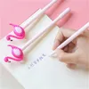 0,38 mm Kawaii Flamingo Swan Gel Pen Zwart en blauwe inkten Signature -briefpapier voor schoolkantoor Writing Supplies