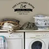 Wall Stickers The Laundry Room Sticker Quote 24 Opening Hours Decal Revocable Waterproof Decoration Mural DW7089