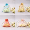 Jewelry Pouches 50 Pieces Organza Drawstring Bags Multicolor Candy Party Wedding Gift On Christmas