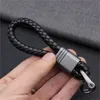 Portachiave in pelle tessuta a mano tastiera per auto tastiera da uomo donna carina auto porta porta chiara con allampata per la catena della catena per la catena dei regali accessori per auto