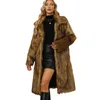 Pelliccia da donna da donna in Europa e America 2023 autunno inverno collo quadrato imitazione cappotto lungo