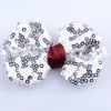 Hair Accessories 5PCS 7.8CM Sparkling Sequin Bows For Ties Glitter Applique Bow Knot Head Wear Princess