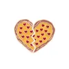 Pins Broches Nouveau 2 pièces ensemble cassé Pizza en forme de coeur émail broche vêtements sac à dos accessoires broches Badge broches bijoux cadeau pour enfants Z0421