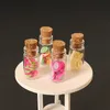 ميني طعام جرة زجاجية زجاجة زجاجة Dollhouse Toy Mini Fruit Candy Snack Model for 1:12 1: 6 Doll Association for Girls Kids Boys