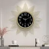 Relógios de parede silenciosamente metal nórdico de luxo grande estética da sala de estar mecanismo de design de relógios de cozinha wanduhr decoração home wwh20xp