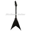 Dave Mustaine VMNT Angel Of Deth Guitare électrique DM Signature Incrustations Cordes à travers le corps Chine Micros actifs Boîte de batterie 9 V Accordeurs Grover Matériel noir