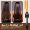 Hårrätare Electric Comb Hårrätare Flat Iron Heat Pressing Comb Portable Anti-Scald Wigs Beard Hair Artisting Press Comb 231120