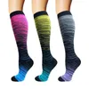 Mens Socks 1 Pair Compression Women And Men Stockings Nursing Hiking Travel Flight Running Fitness 231120