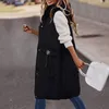 Gilets pour femmes Femmes Manteau Gilet à capuche Automne et hiver Casual Sans manches Simple Down Coton Veste Femme Ajustée