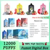 Orijinal Randm Dijital Kutu 12000 Puflar Tek Kullanımlık Vape E-sigaraları 20ml Vape 0/2/3/5% Şarj Edilebilir 850mAh Pil ile İlişkili 40 Tomu Mevcut 12k