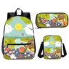 Backpack 3PC Set School For Children's 3D Printing Casual Kids Shoulder Bags With Pencil Case Teenager Bag Combo