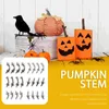 Dekorativa blommor 24st Halloween Pumpkin Stem Fake Stems Simulation Heads