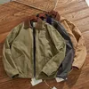 Männer Jacken Herbst Winter Retro Cargo Jacke Schwergewicht Lose Gesteppte Kurze Baumwolle Mantel Für Männer