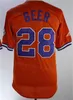 Baseball College Clemson Tigers Jerseys 28 Seth Beer Equipe Color Cor Purple Orange Bordado Bordado Cooperstown Vintage Base Cool Universidade Pure Cotton Man