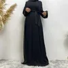 Vêtements ethniques Femmes Musulman Ensembles Mode Manches longues Une pièce Pantalon à jambes larges Élégant Abaya Solid Casual Femme Dubaï Turquie Islam Robe