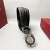 Ferra Belt Designer Gamo Top Quality Cintura Uomo Belt New Copper Button Head Layer Crocodile Pattern End Luxury Versatile Belt For Men And Women