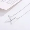 Wisiorki S925 Sterling Srebrny N naszyjnik w kształcie litery V Koreańskie wydanie Proste Pearl Cllar Chain List Ornament