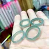 Cluster Rings Grade Natural Jadeite Ring Fine Gemstone Jewelry For Women Men Gift Wholesale !