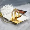 Greeting Cards 25/50pcs European Laser Cut Wedding Invitations Card 3D Tri-Fold Bride And Groom Lace Greeting Card Wedding Party Favor Supplies 231102