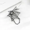 Pins Brooches Delicate Silver colour Cobweb Spider Pins Web Coat Windbreaker Lapel Elegant Female Brooch Gifts For Unisex Female Accessories Z0421