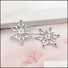 Charms Mixed Christmas Snowflake Pendants Fit For Necklace Armband Smycken som gör DIY handgjorda antika Sier -tillbehör C3 Drop Del Otoqe