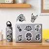 Confezione regalo 10/25/50 pezzi Cool retro stile gotico nero bianco adesivi classici fai da te skateboard laptop bagaglio tazza bici moto telefono auto PVC