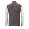 Gilets pour hommes Gilet en tricot pour hommes Pull Gilet sans manches Cardigans Polaire Bodywarmer Débardeur