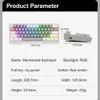 لوحات المفاتيح Redragon Fizz K617 RGB USB Mini Mechanical Gaming Wired Keyboard Red 61 Key Gamer للكمبيوتر كمبيوتر محمول قابلة للفصل كابل Q231121