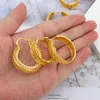 Boucles d'oreilles pendantes Tendance Hoop Pour Femmes Plaqué Or 18K Évider Stud Mariages Couleur De Mariée Bijoux Ronds