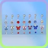 6 kleuren Mix kleuren navel navel ringen body piercing sieraden bengelen accessoires mode charme vlinder 20pcslot5871108