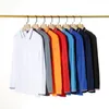 Heren Polos Men Polo Shirt Casual Business Tops Solid Polos Shirts Mens Long Sleeve Polo bieden op maat gemaakte diensten 230421