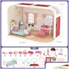 Bonecas em miniatura itens acessórios de casa de bonecas e móveis mini brinquedos conjunto casa loja cena sala de estar fingir playset crianças presentes 231017 dhxke