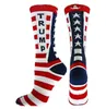 Nya dekors strumpor Donald Trump Maga Socks Letter Casual Medium Socking Party Supplies 467Q
