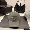 Ball Caps Projektanci czapka baseballowa Casquette Casquette Rhinestone duży trójkąt luksusowy klasyczny moda kobiety i mężczyźni Sunshade Sports Outo Dhcxo