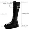 Boots Lapolaka 2023 Big Size 34-43 Godkvalitet Buckle Decor Lace-Up Front Zipper Side Combat Woman Boots T231121