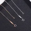 Designer Brand S925 Sterling Silver heart-shaped pendant Necklace collarbone Chain Tiffays 18k rose gold plated necklace