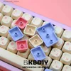 Keyboards KBDiy 141 Keys/Set PBT Marshmallow Keycap KOA Profile 7U Japanese Russian Korean Keycaps for Mechanical Keyboard ISO MAC Key Cap Q231121