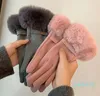 Designer-Handschuhe, Touchscreen-Handschuhe, Winterplüsch und dicker, winddichter Plüsch