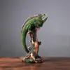 Dekorative Objekte Figuren Dschungel Eidechse Tier Statue Gecko Reptil Skulptur Heimdekoration Wohnzimmer Schlafzimmer Schrank Bücherregal Zubehör 231121