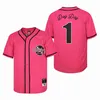 Moive VENERDÌ PROSSIMO 1 GIORNO GIORNI Maglia da baseball IN GRIGIO Nero Rosa Team Tutte cucite Cool Base Cooperstown Retro University Vintage Per gli appassionati di sport College traspirante