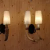 Luminárias de parede outela Antlers modernos luminária criativa arandela liderada para casa de cabeceira de cabeceira em casa Decoração de varanda