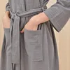 Heren slaapkleding dames scheuren mouw heren nachthemd badjas zakken lange paar herfst nek mode pyjama gewaden gewaad en volwassen