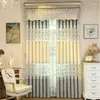 Gordijngordijnen voor levende eetkamer slaapkamer slaapkamer op maat gemaakte Europese stijl Chenille Jacquard luxe high-end weduwe decor