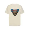 T-shirts pour hommes 2023 mode Rhude commémoratif Triangle signe lettre carte imprimé rue ample à manches courtes T-shirt